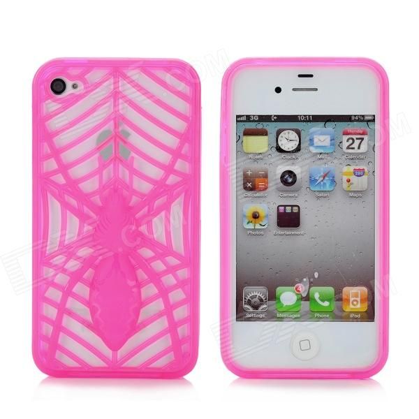Spider Pattern TPU Back Case para iPhone 4 / 4S